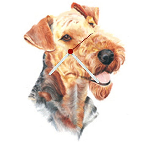 Airedale Head Shaped Clock