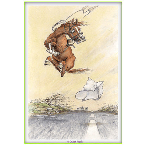 Jude Too Greeting Cards - Horses - A Quiet Hack - 6 pack