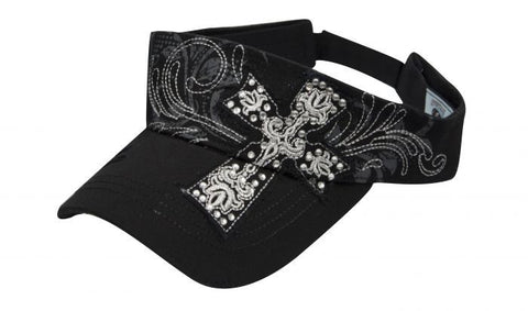 Showman Couture ™ Ladies embroidered cross visor.