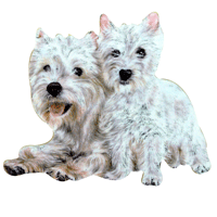 Westie Family Small Magnet