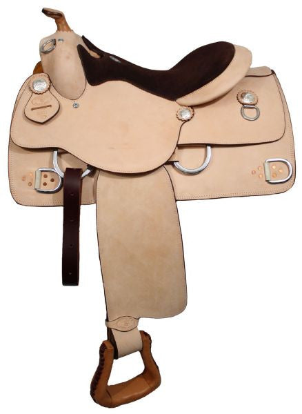 16" Premium leather Double T training saddle.