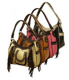 Montana West ® Fringe handbag made of PU leather.
