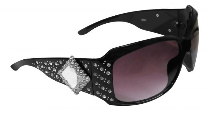 Showman Couture ™ Ladies western bling sunglasses with crystal rhinestone conchos.