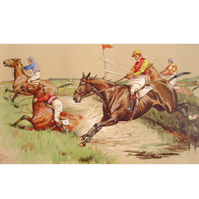 Dorothy Hardy Horse Prints - A Spill at the Water