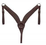 Showman ® Basket tooled 2.75" wide Argentina cow leather breast collar.