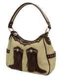 Montana West ® Fringe boot handbag made of PU leather.