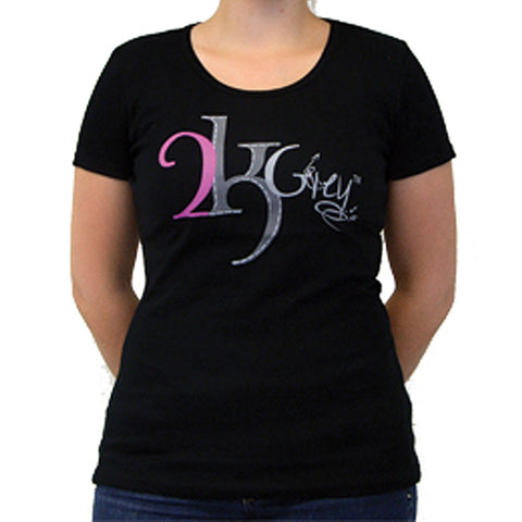 2kGrey Ladies Logo Tee Shirt Black