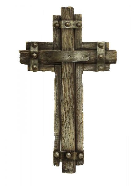 Montana West ® 19" X 11"  Barn wood style cross with metal accents.