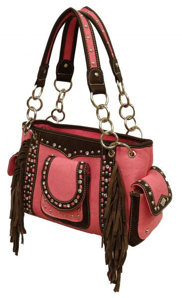 Montana West ® Fringe collection handbag made of PU leather.